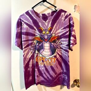 Disney purple tie-dye Epcot Center shirt #Disney #TieDye size L Excellent condit